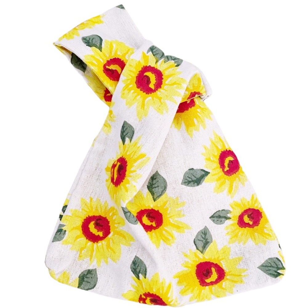 Sunflower Print Mini Shopper Tote Bag